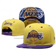 Casquette Los Angeles Lakers Snapback Jaune Volet