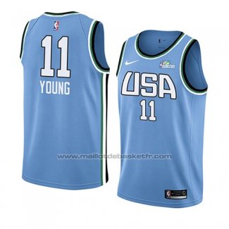 Maillot 2019 Rising Star Trae Young #11 USA Bleu