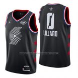 Maillot All Star 2019 Portland Trail Blazers Damian Lillard #0 Noir