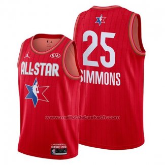 Maillot All Star 2020 Philadelphia 76ers Ben Simmons #25 Rouge