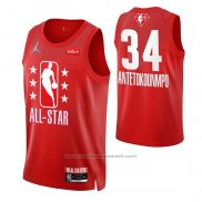 Maillot All Star 2022 Milwaukee Bucks Giannis Antetokounmpo #34 Grenat