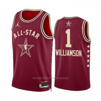 Maillot All Star 2024 New Orleans Pelicans Zion Williamson #1 Rouge