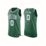 Maillot Boston Celtics Jayson Tatum #0 Icon Authentique Vert