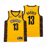 Maillot Brooklyn Nets James Harden #13 Ville 2020-21 Jaune