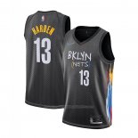 Maillot Brooklyn Nets James Hardenl #13 Ville 2020-21 Noir