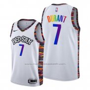 Maillot Brooklyn Nets Kevin Durant #7 Ville LGBTQ Pride Night 2020 Blanc