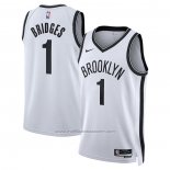 Maillot Brooklyn Nets Mikal Bridges #1 Association 2022-23 Blanc
