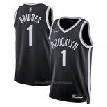 Maillot Brooklyn Nets Mikal Bridges #1 Icon 2022-23 Noir