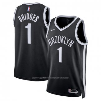Maillot Brooklyn Nets Mikal Bridges #1 Icon 2022-23 Noir