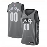 Maillot Brooklyn Nets Personnalise Statement Gris