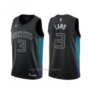 Maillot Charlotte Hornets Jeremy Lamb #3 Ville Noir