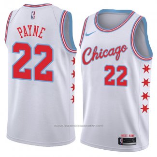 Maillot Chicago Bulls Cameron Payne #22 Ville 2018 Blanc