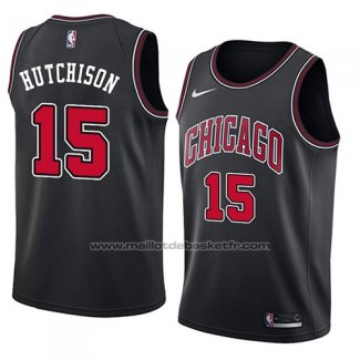 Maillot Chicago Bulls Chandler Hutchison #15 Statement 2018 Noir