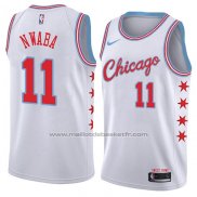 Maillot Chicago Bulls David Nwaba #11 Ville 2018 Blanc