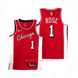Maillot Chicago Bulls Derrick Rose #1 Ville 2021-22 Rouge
