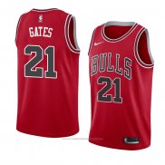 Maillot Chicago Bulls Kaiser Gates #21 Icon 2018 Rouge