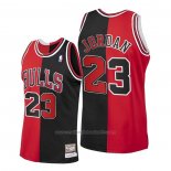 Maillot Chicago Bulls Michael Jordan #23 Split Noir Rouge