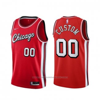 Maillot Chicago Bulls Personnalise Ville 2021-22 Rouge