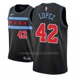 Maillot Chicago Bulls Robin Lopez #42 Ville 2018-19 Noir