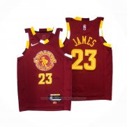 Maillot Cleveland Cavaliers LeBron James #23 Ville Rouge