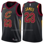 Maillot Cleveland Cavaliers Lebron James #23 Statement 2017-18 Noir