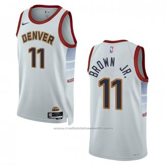 Maillot Denver Nuggets Bruce Brown JR. #11 Ville 2022-23 Blanc