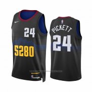 Maillot Denver Nuggets Jalen Pickett #24 Ville 2023-24 Noir