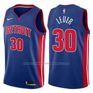 Maillot Detroit Pistons Jon Leuer #30 Icon 2017-18 Bleu