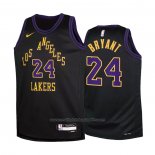 Maillot Enfant Los Angeles Lakers Kobe Bryant #24 Ville 2023-24 Noir