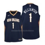 Maillot Enfant New Orleans Pelicans Zion Williamson #1 Icon 2019 Bleu
