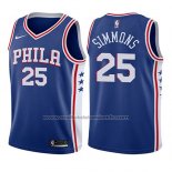 Maillot Enfant Philadelphia 76ers Ben Simmons #25 Icon 2017-18 Bleu