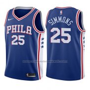 Maillot Enfant Philadelphia 76ers Ben Simmons #25 Icon 2017-18 Bleu