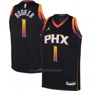 Maillot Enfant Phoenix Suns Devin Booker #1 Statement 2022-23 Noir