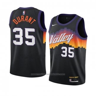 Maillot Enfant Phoenix Suns Kevin Durant #35 Ville 2020-21 Noir