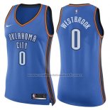 Maillot Femme Oklahoma City Thunder Russell Westbrook #0 Icon 2017-18 Bleu