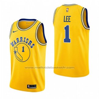 Maillot Golden State Warriors Damion Lee #1 Hardwood Classic 2018-19 Jaune