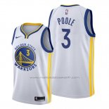 Maillot Golden State Warriors Jordan Poole #3 Association Blanc