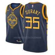 Maillot Golden State Warriors Kevin Durant #35 Ville 2018-19 Bleu