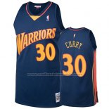 Maillot Golden State Warriors Stephen Curry #30 2009-10 Hardwood Classics Bleu