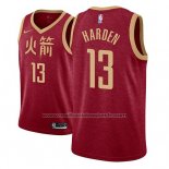 Maillot Houston Rockets James Harden #13 Ville 2018-19 Rouge