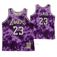 Maillot Los Angeles Laker LeBron James #23 Galaxy Volet