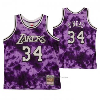 Maillot Los Angeles Laker Shaquille O'neal #34 Galaxy Volet