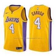 Maillot Los Angeles Lakers Alex Caruso #4 Icon 2017-18 Or