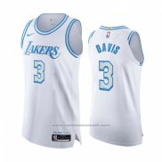 Maillot Los Angeles Lakers Anthony Davis #3 Ville Authentique 2020-21 Blanc