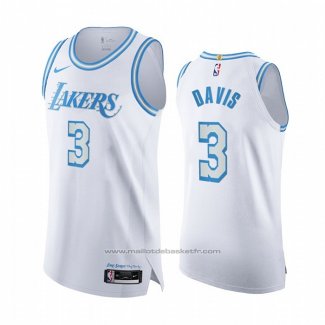 Maillot Los Angeles Lakers Anthony Davis #3 Ville Authentique 2020-21 Blanc