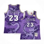 Maillot Los Angeles Lakers LeBron James #23 Asian Heritage Throwback 2018-19 Volet