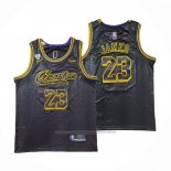 Maillot Los Angeles Lakers LeBron James #23 Crenshaw Black Mamba Noir