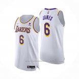 Maillot Los Angeles Lakers LeBron James #6 Association Authentique Blanc