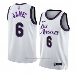 Maillot Los Angeles Lakers LeBron James #6 Ville 2022-23 Blanc