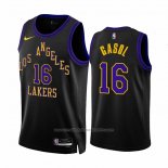 Maillot Los Angeles Lakers Pau Gasol #16 Ville 2023-24 Noir